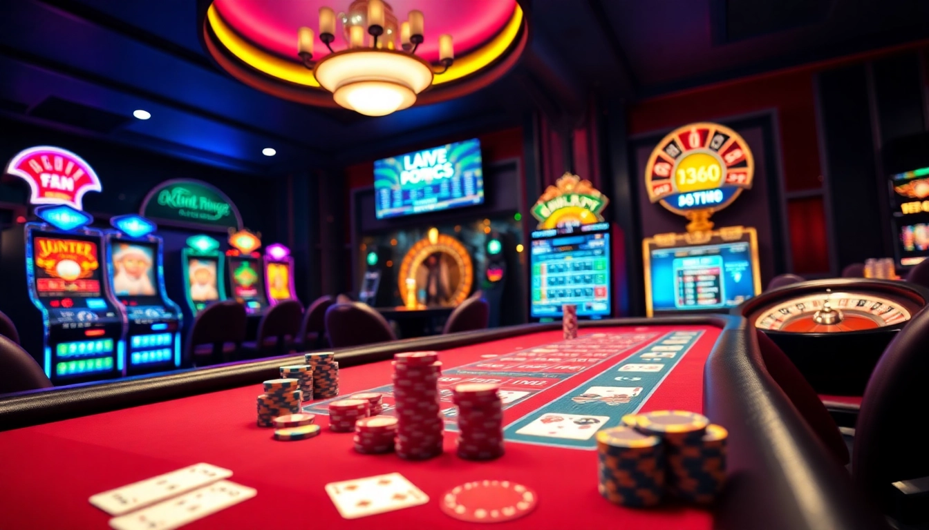 Experience the excitement of online gambling at 123b.ing with vibrant casino visuals and engaging gaming elements.