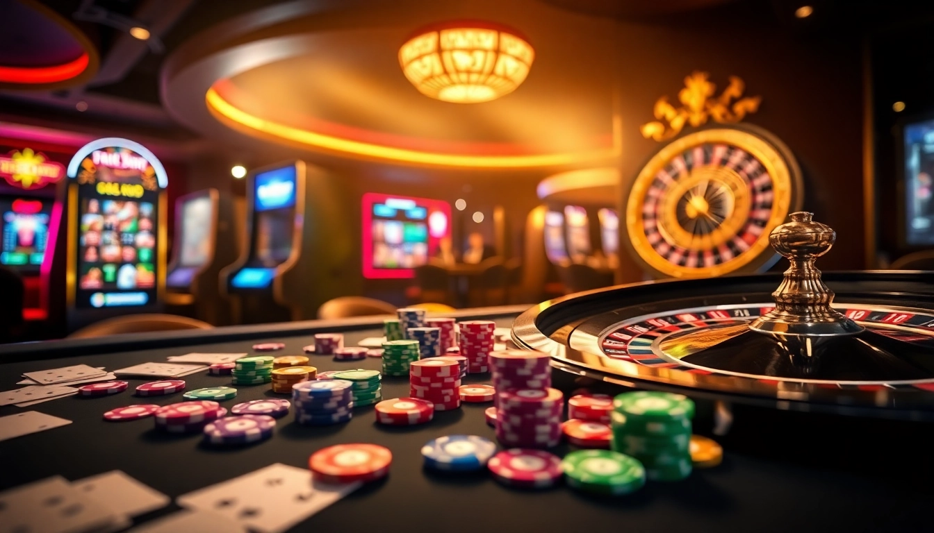 Engage in thrilling gambling action at 123b.ing with vibrant casino elements.