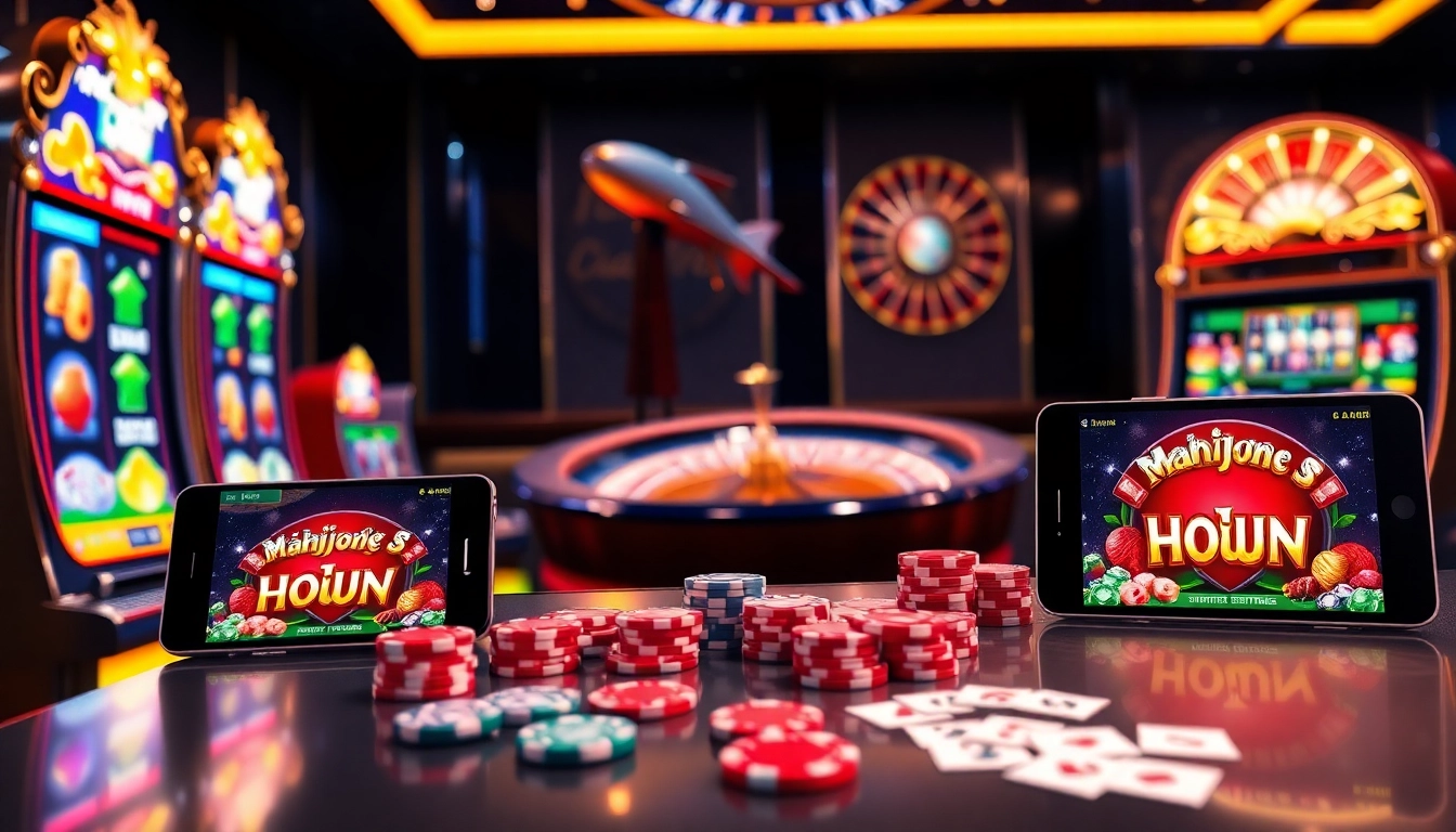 Spin the reels of a demo slot mahjong game showcasing vibrant graphics and engaging gameplay in an exciting casino atmosphere.