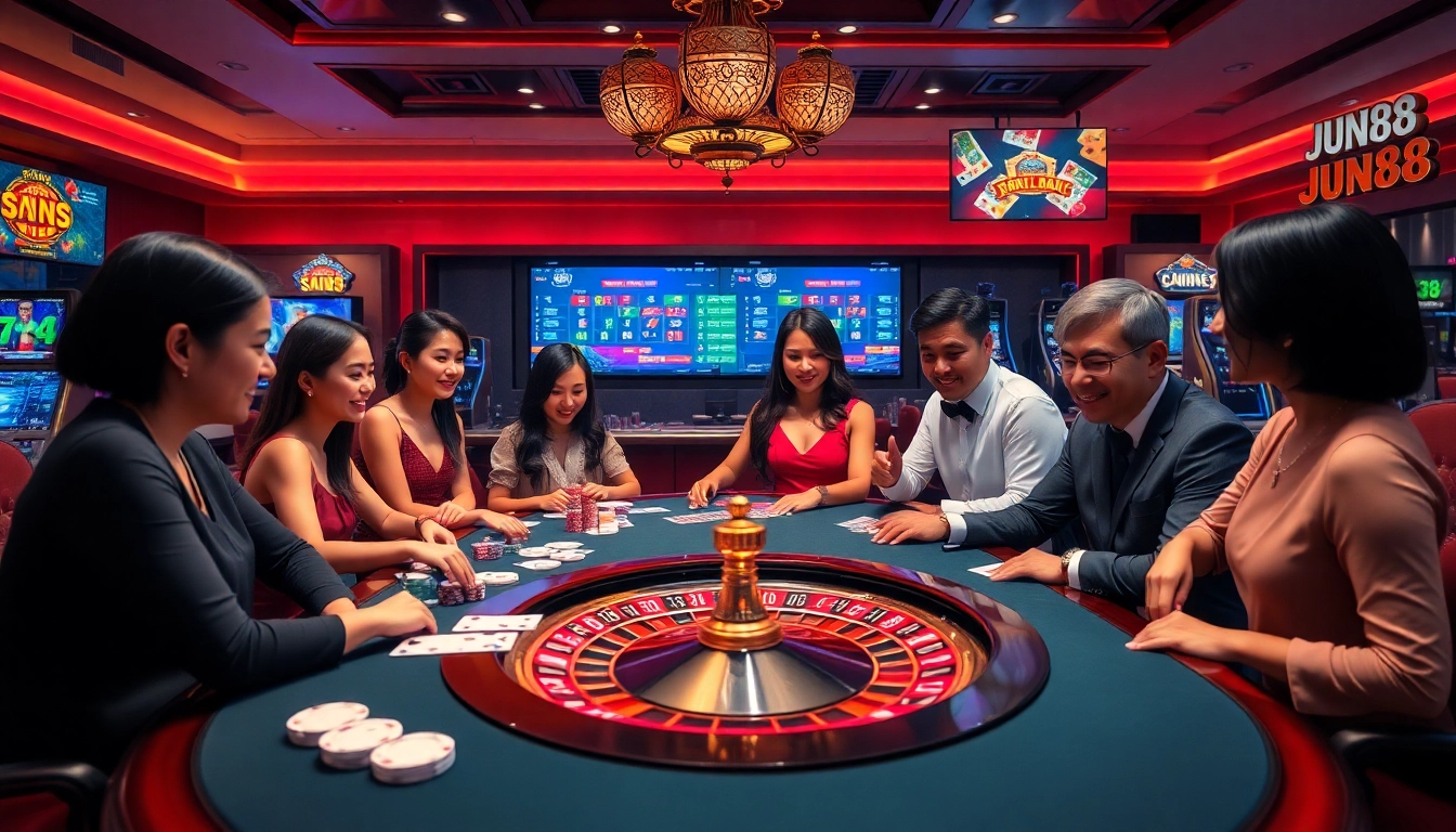 Experience the thrill of Jun88 con at luxurious casino tables with engaging gameplay.