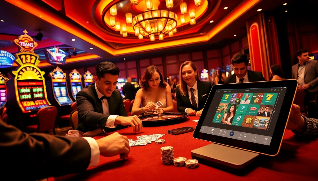Engage with Bay789's thrilling casino experience featuring vibrant slot machines and professional dealers.