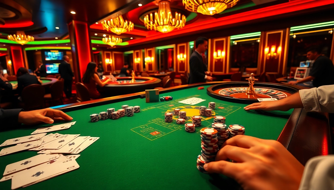 The hidden wiki reflects a luxurious casino scene with poker games and excited players.